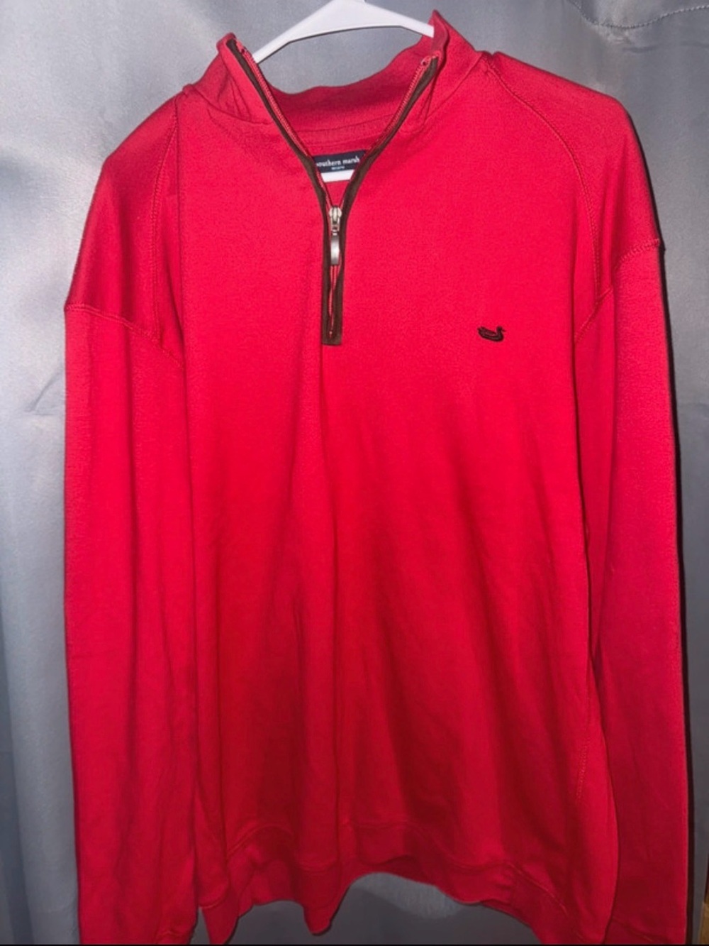 Southern Marsh Men's Bright Red Half-Zip Pullover